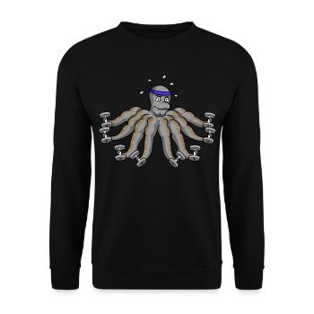 Octopus bodybuilding bodybuilder poulpe - Sweat-shirt Unisexe - noir - Devant - Alina (178cm) & Michal (187cm)