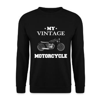 Motorcycle Motorcyclist Bike Biker Quote T-Shirt - Unisex Sweatshirt - black - Front - Alina (178cm) & Michal (187cm)