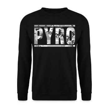 vuurwerk shirt pyro camo - Unisex Sweatshirt - black - Front - Alina (178cm) & Michal (187cm)