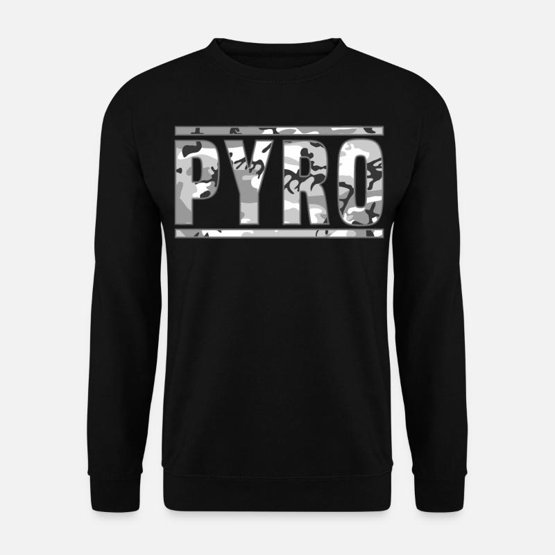 vuurwerk shirt pyro camo - Unisex Pullover - Schwarz