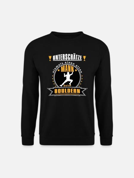 Alter Mann Bouldern - Unisex Pullover - Schwarz