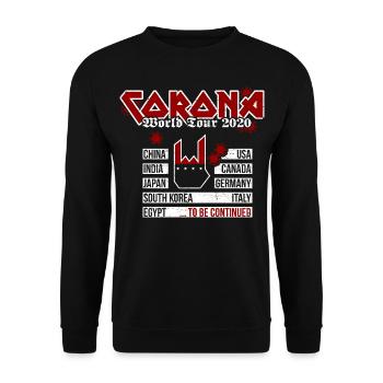 Corona World Tour 2020 - Metal Version - Unisex Pullover - Schwarz - Vorne - Alina (178cm) & Michal (187cm)