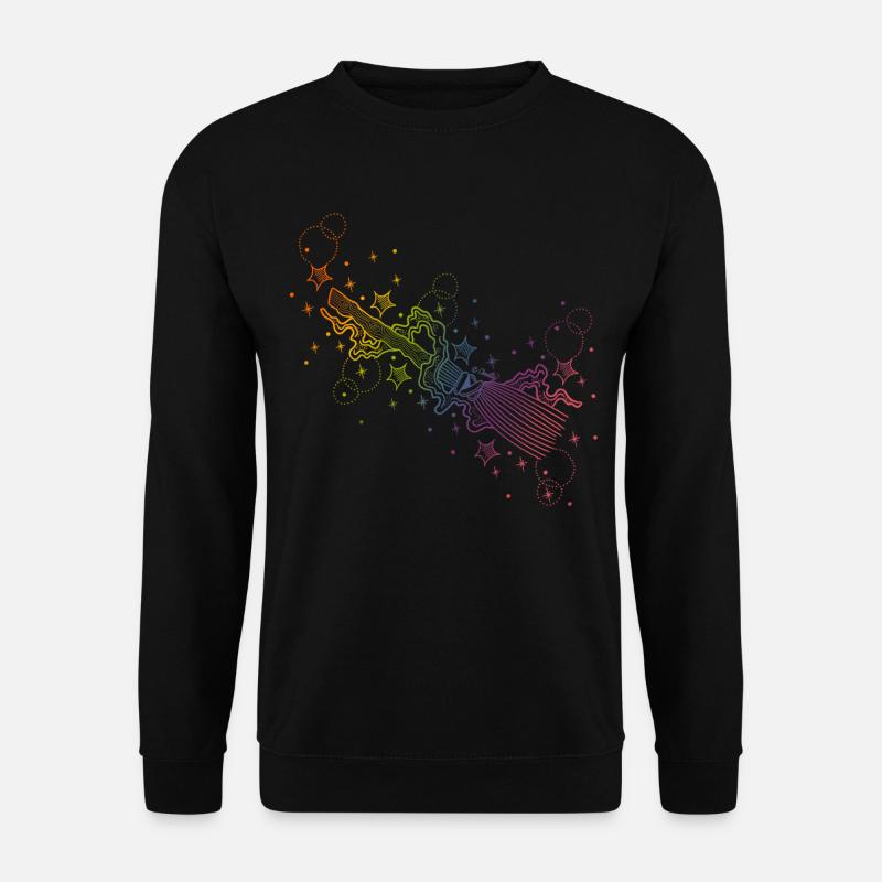 Glow Magic Broom - Sweat-shirt Unisexe - noir