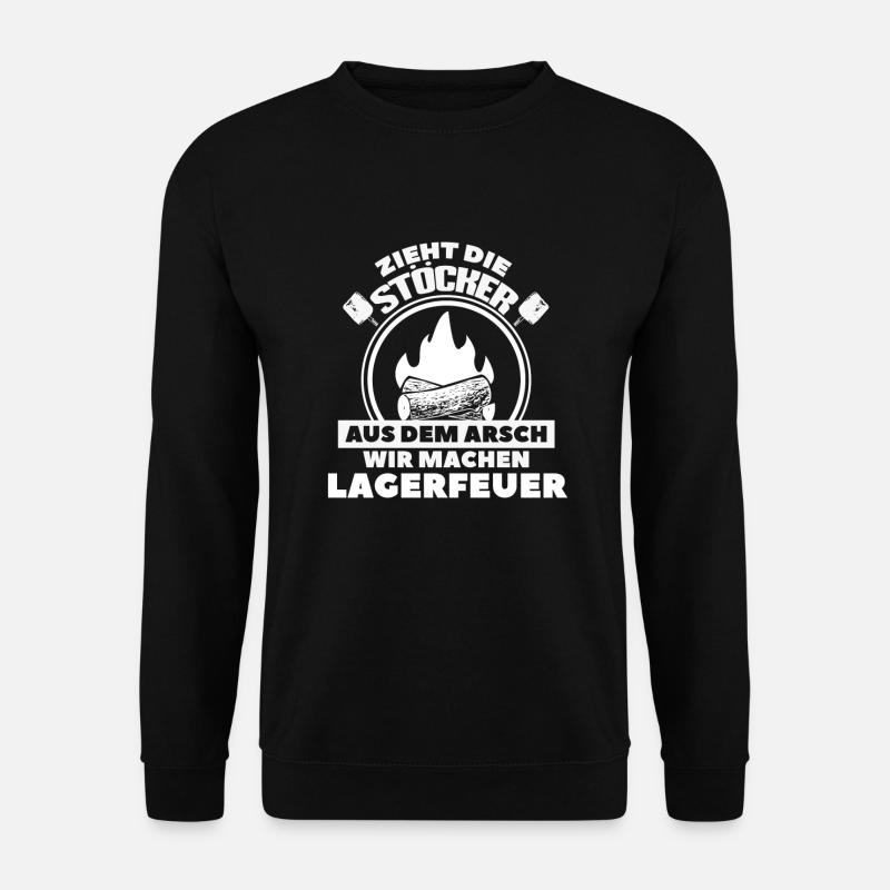 Zieht die Stöcker aus dem Arsch wir machen Spruch - Unisex Pullover - Schwarz