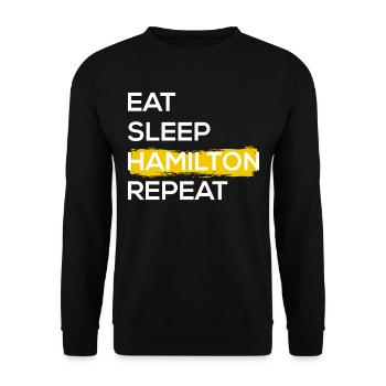 Mangez Sleep Hamilton Repeat II - Sweat-shirt Unisexe - noir - Devant - Alina (178cm) & Michal (187cm)