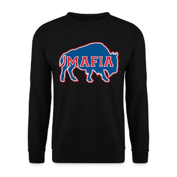 Bills Fan Mafia V - Football rétro vintage - Sweat-shirt Unisexe - noir - Devant - Alina (178cm) & Michal (187cm)