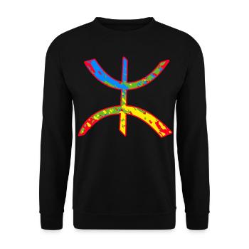 Amazigh - Unisex Pullover - Schwarz - Vorne - Alina (178cm) & Michal (187cm)