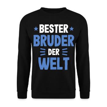 Best Brother The World Gift Idea - Unisex Sweatshirt - black - Front - Alina (178cm) & Michal (187cm)