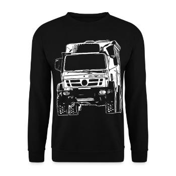 Unimog, véhicule utilitaire, camion, Unimog 406, tracteur - Sweat-shirt Unisexe - noir - Devant - Alina (178cm) & Michal (187cm)
