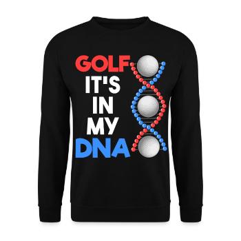 Golf It’s in my DNA golfeurs golfeurs - Sweat-shirt Unisexe - noir - Devant - Alina (178cm) & Michal (187cm)