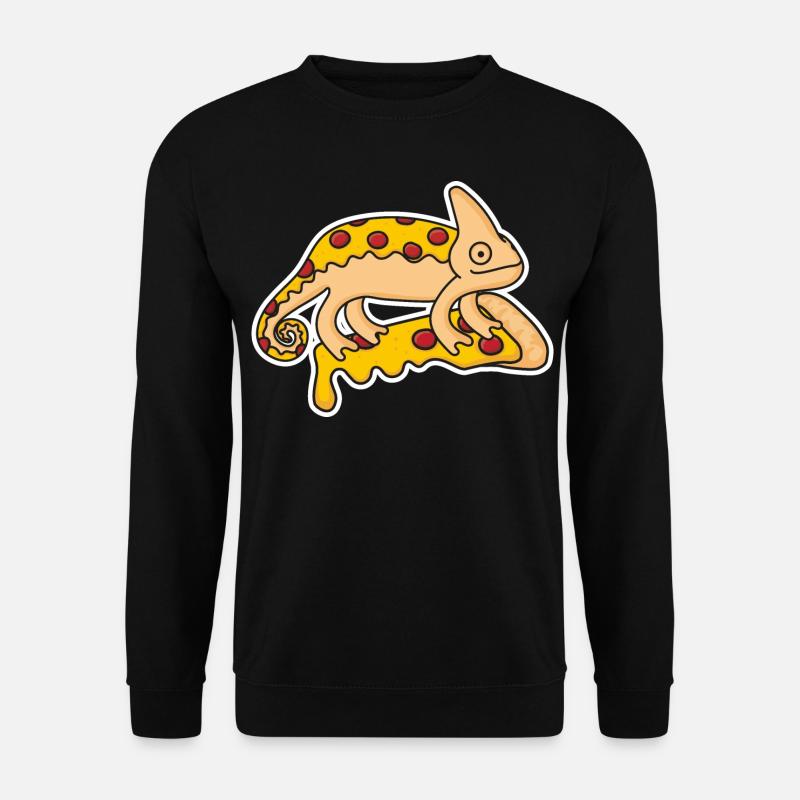 Chameleon Pizza Design - Unisex Sweatshirt - black