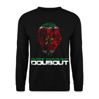 Guadeloupe drapeau guerrier Gwada - Sweat-shirt Unisexe - noir - Devant - Alina (178cm) & Michal (187cm)