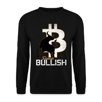 BITCOIN Bullish BLACK BULL Bitcoin Bull Market - Unisex Sweatshirt - black - Front - Alina (178cm) & Michal (187cm)