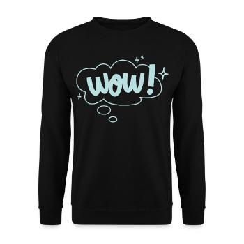 Wow! mint - Unisex Pullover - Schwarz - Vorne - Alina (178cm) & Michal (187cm)