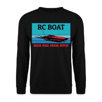 Rc Boat Racing Course de hors-bord électrique - Sweat-shirt Unisexe - noir - Devant - Alina (178cm) & Michal (187cm)