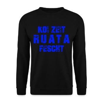 Koi Zeit Ruatafescht Rutenfest Ravensburg - Unisex Pullover - Schwarz - Vorne - Alina (178cm) & Michal (187cm)