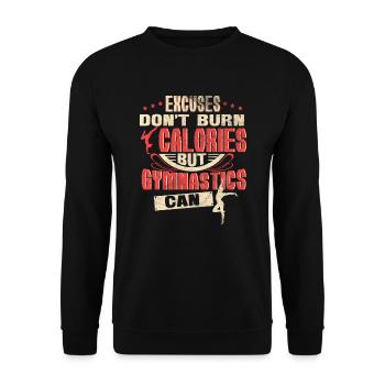 Sport Motivation Gymnastics Training Workout - Unisex Sweatshirt - black - Front - Alina (178cm) & Michal (187cm)