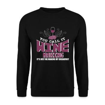 Vigneron Vin Vin Vines Cadeau - Sweat-shirt Unisexe - noir - Devant - Alina (178cm) & Michal (187cm)