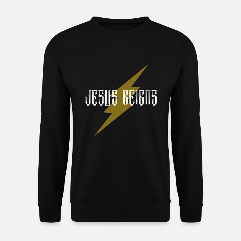 Jesus Reigns - Christian - Unisex Sweatshirt - black
