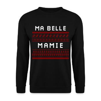 Ma belle mamie - Sweat-shirt Unisexe - noir - Devant - Alina (178cm) & Michal (187cm)