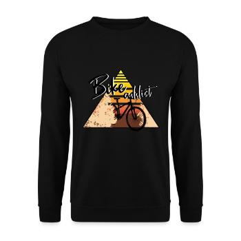 Bike addict bike riding biking gift - Unisex Sweatshirt - black - Front - Alina (178cm) & Michal (187cm)