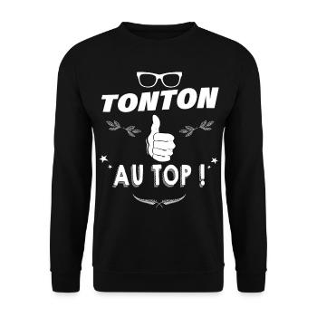 Tonton Au top Le meilleur Des Oncles - Sweat-shirt Unisexe - noir - Devant - Alina (178cm) & Michal (187cm)