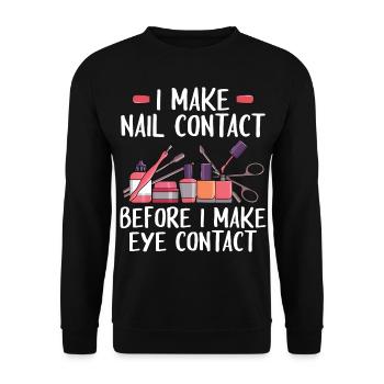 Fingernägel - Unisex Pullover - Schwarz - Vorne - Alina (178cm) & Michal (187cm)