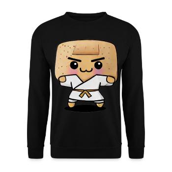 Karaté Toast - Sweat-shirt Unisexe - noir - Devant - Alina (178cm) & Michal (187cm)