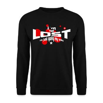 not lost - Unisex Sweatshirt - black - Front - Alina (178cm) & Michal (187cm)