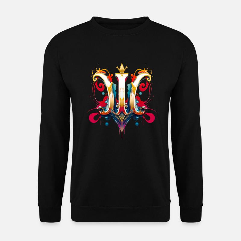 Buchstabe W in Graffiti Style - Unisex Pullover - Schwarz