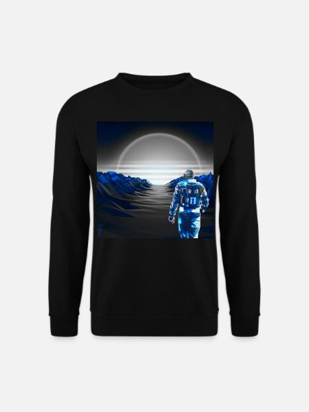 Cyber Sunset gray blue - Futuristic - Unisex Sweatshirt - black