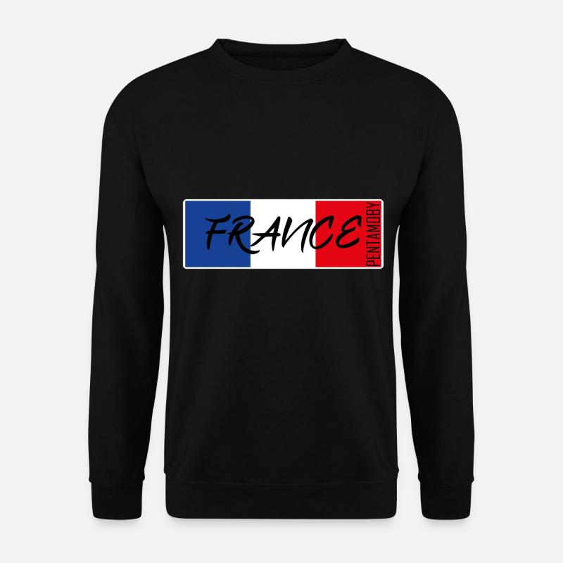 FRANKREICH FRANCE FLAGGE BAND ABZEICHEN - Unisex Pullover - Schwarz