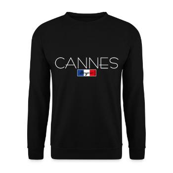 CANNESFRANCE HOLIDAY SUMMER PARTY (w) - Unisex Sweatshirt - black - Front - Alina (178cm) & Michal (187cm)