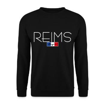REIMS FRANKREICH URLAUB SOMMER PARTY (w) - Unisex Pullover - Schwarz - Vorne - Alina (178cm) & Michal (187cm)