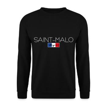 SAINT-MALO FRANCE HOLIDAY SUMMER PARTY (w) - Sweat-shirt Unisexe - noir - Devant - Alina (178cm) & Michal (187cm)