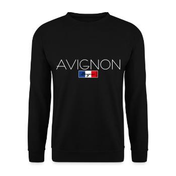 AVIGNON FRANCE VACANCES FÊTE D’ÉTÉ (w) - Sweat-shirt Unisexe - noir - Devant - Alina (178cm) & Michal (187cm)