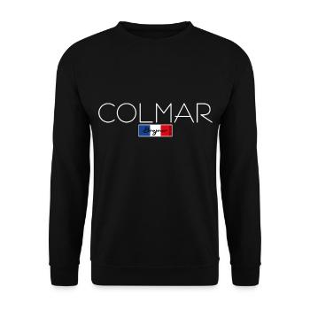 COLMAR FRANKREICH URLAUB SOMMER PARTY (w) - Unisex Pullover - Schwarz - Vorne - Alina (178cm) & Michal (187cm)