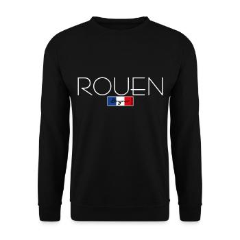 ROUEN FRANCE VACANCES FÊTE D’ÉTÉ (w) - Sweat-shirt Unisexe - noir - Devant - Alina (178cm) & Michal (187cm)