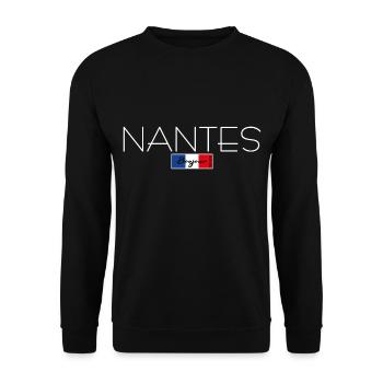 NANTES FRANCE HOLIDAY SUMMER PARTY (w) - Unisex Sweatshirt - black - Front - Alina (178cm) & Michal (187cm)