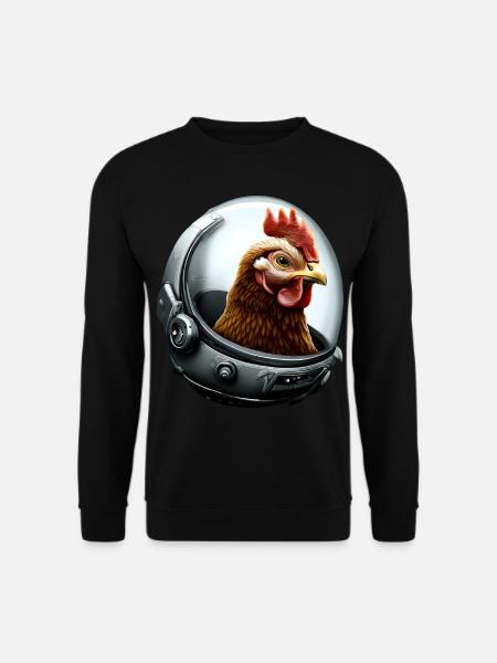Astronaut Chicken Astronaut Chicken - Unisex Sweatshirt - black