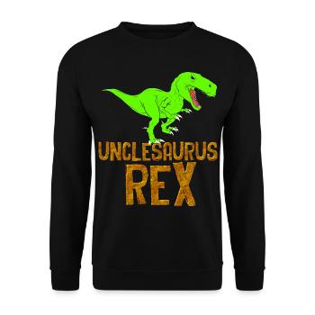 Oncle Rex Tonton Dinosaure - Sweat-shirt Unisexe - noir - Devant - Alina (178cm) & Michal (187cm)