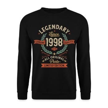 Légendaire depuis 1998, toutes les pièces d’origine - Sweat-shirt Unisexe - noir - Devant - Alina (178cm) & Michal (187cm)