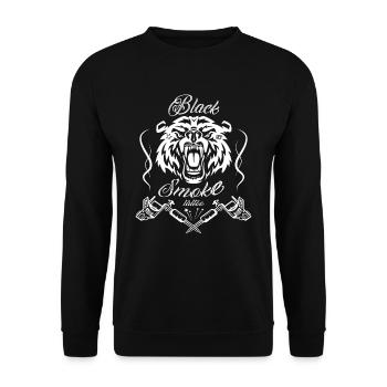 Tattoo Bear - Unisex Pullover - Schwarz - Vorne - Alina (178cm) & Michal (187cm)