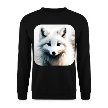 Cool Polar Fox - Unisex Sweatshirt - black - Front - Alina (178cm) & Michal (187cm)