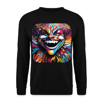 Verrückter Narr - Unisex Pullover - Schwarz - Vorne - Alina (178cm) & Michal (187cm)