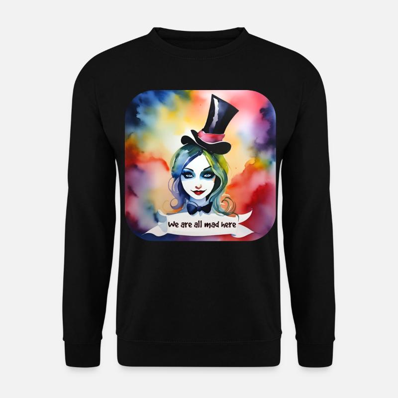 Cool Harlequin Gothic Girl - Unisex Sweatshirt - black