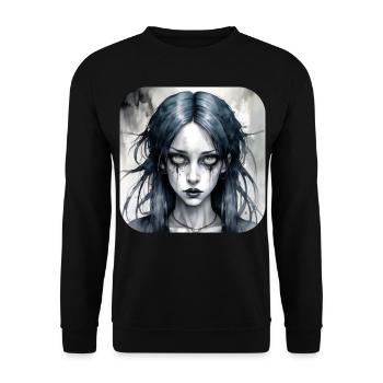 Fille punk gothique cool - Sweat-shirt Unisexe - noir - Devant - Alina (178cm) & Michal (187cm)