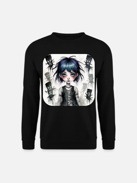 Fille punk gothique cool - Sweat-shirt Unisexe - noir