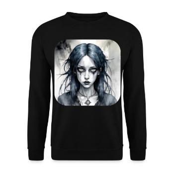 Fille punk gothique cool - Sweat-shirt Unisexe - noir - Devant - Alina (178cm) & Michal (187cm)