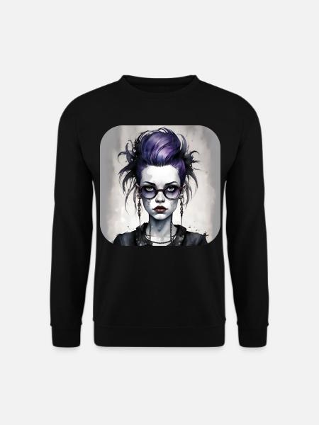 Fille punk gothique cool - Sweat-shirt Unisexe - noir